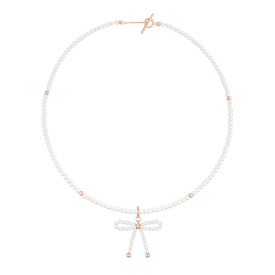 마리엘 리본 진주 비드목걸이+펜던트 세트 (SET-J0-0908)