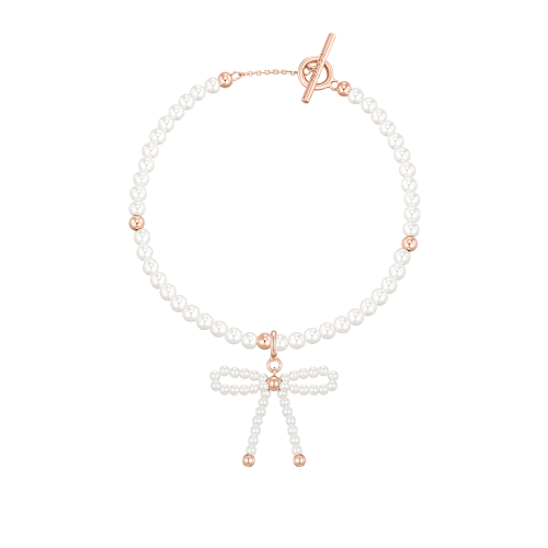 마리엘 리본 진주 비드팔찌+펜던트 세트 (SET-J0-0909)