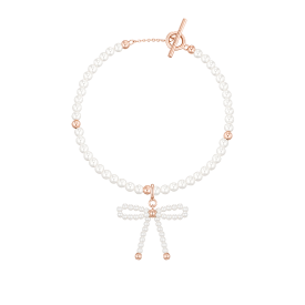 마리엘 리본 진주 비드팔찌+펜던트 세트 (SET-J0-0909)