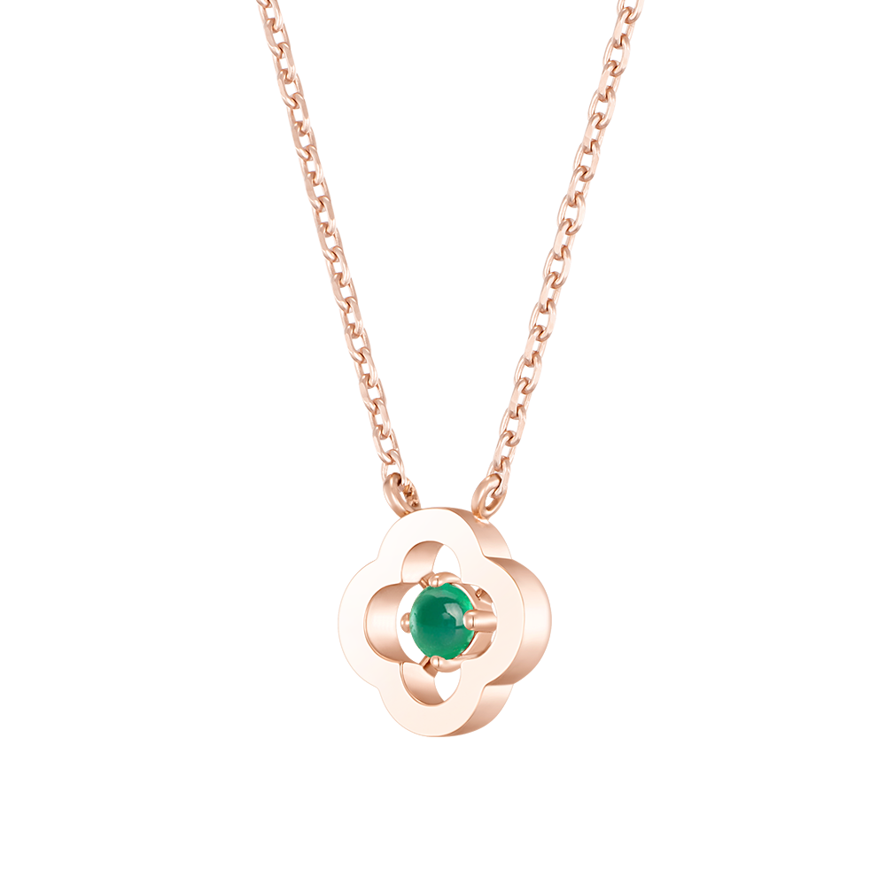 [더블쿠폰] CLOVIA 탄생석 5월 목걸이 (JJCLNN4BS135SR420)
