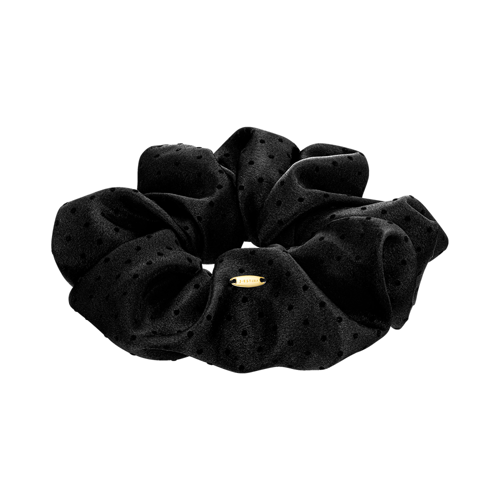 LALA J 새틴 도트 헤어 스크런치 (JALJHS4BS835FABK0)