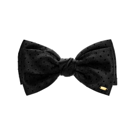 LALA J 새틴 도트 리본 헤어핀 (JALJHP4BS836FABK0)