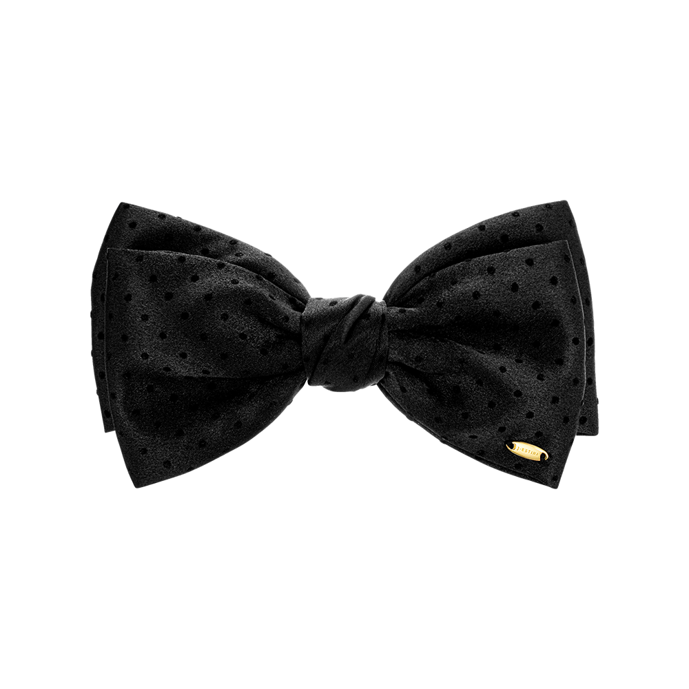 LALA J 새틴 도트 리본 헤어핀 (JALJHP4BS836FABK0)