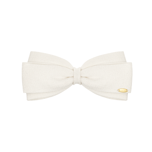 LALA J 트위드 리본 헤어핀 - 화이트 (JALJHP4BS837FAWH0)