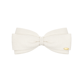 LALA J 트위드 리본 헤어핀 - 화이트 (JALJHP4BS837FAWH0)