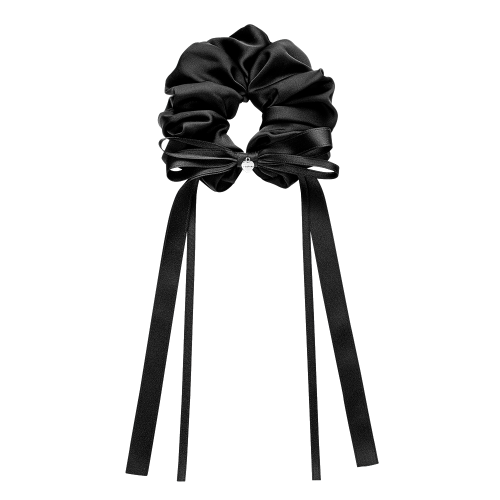 LALA J 새틴 리본 헤어 스크런치 (JALJHS4BS840FABK0)
