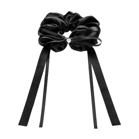 LALA J 새틴 리본 헤어 스크런치 (JALJHS4BS840FABK0)