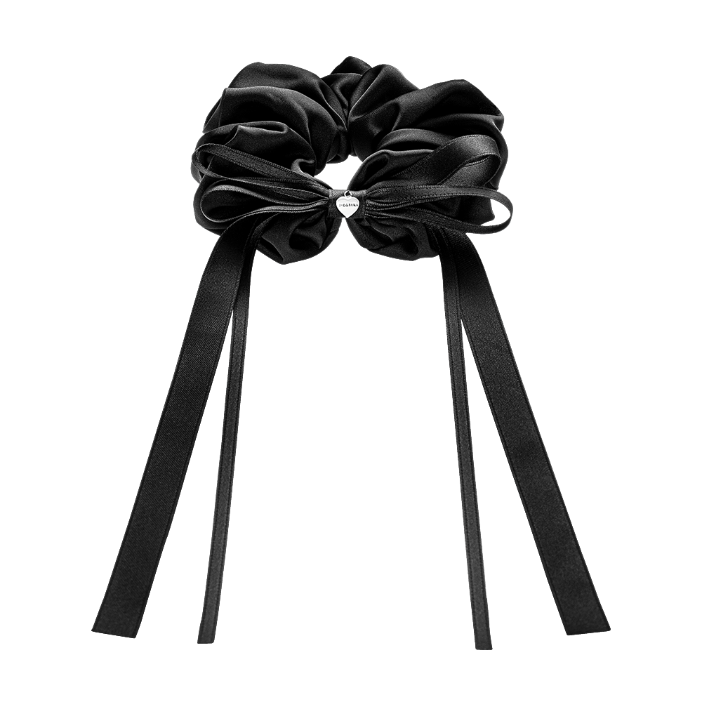 LALA J 새틴 리본 헤어 스크런치 (JALJHS4BS840FABK0)
