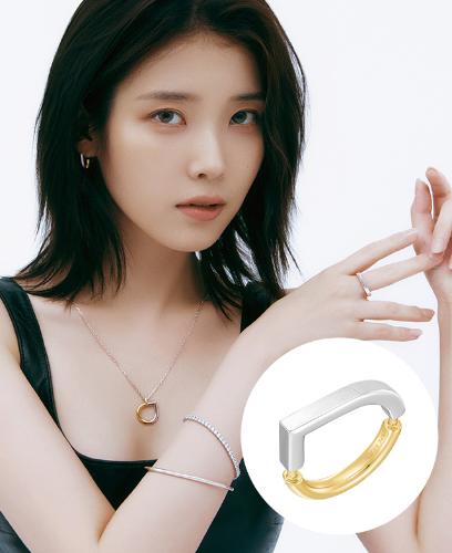 [아이유 PICK] UNIS 투톤 반지 (JJUNR04BS500SC120)
