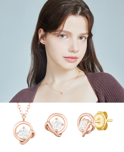 ETER 14K 목걸이+귀걸이 세트 (SET-J0-0426)