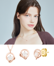 ETER 14K 목걸이+귀걸이 세트 (SET-J0-0426)