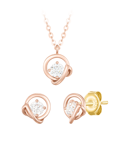 ETER 14K 목걸이+귀걸이 세트 (SET-J0-0426)