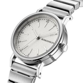 [로만손] R 미니멀 저소음 메탈시계 (RWRMLL4BS005WHWH0)
