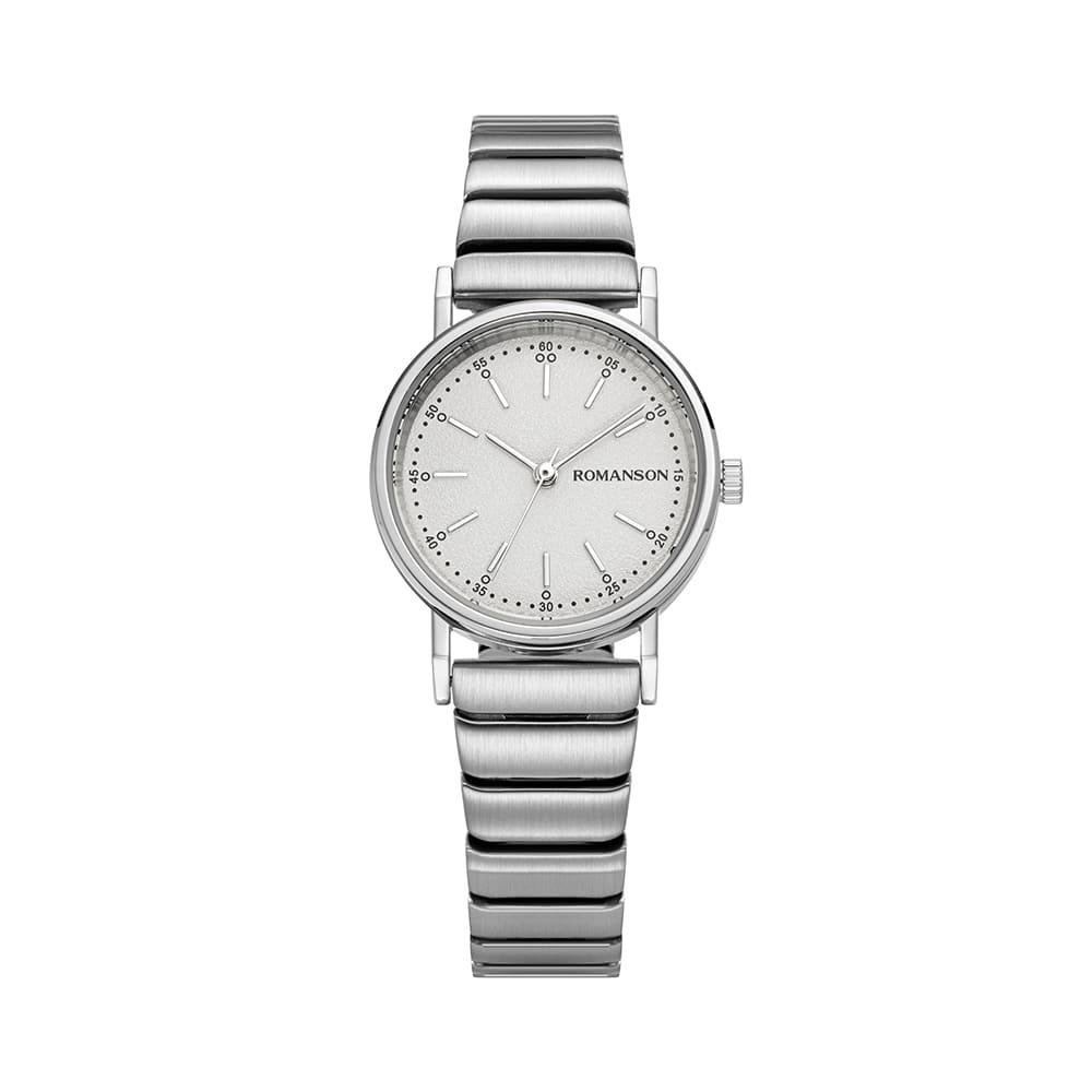 [로만손] R 미니멀 저소음 메탈시계 (RWRMLL4BS005WHWH0)