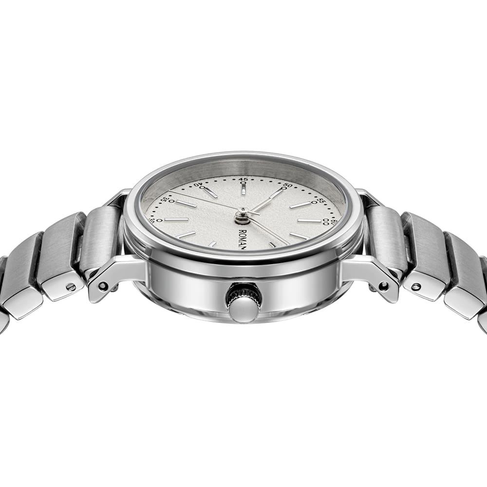 [로만손] R 미니멀 저소음 메탈시계 (RWRMLL4BS005WHWH0)