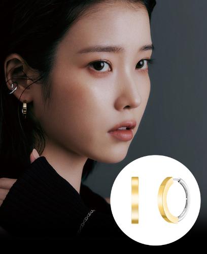 [라스트피스] [아이유 PICK] UNIS 투톤 귀걸이 (JJUNE04BF512SC000)