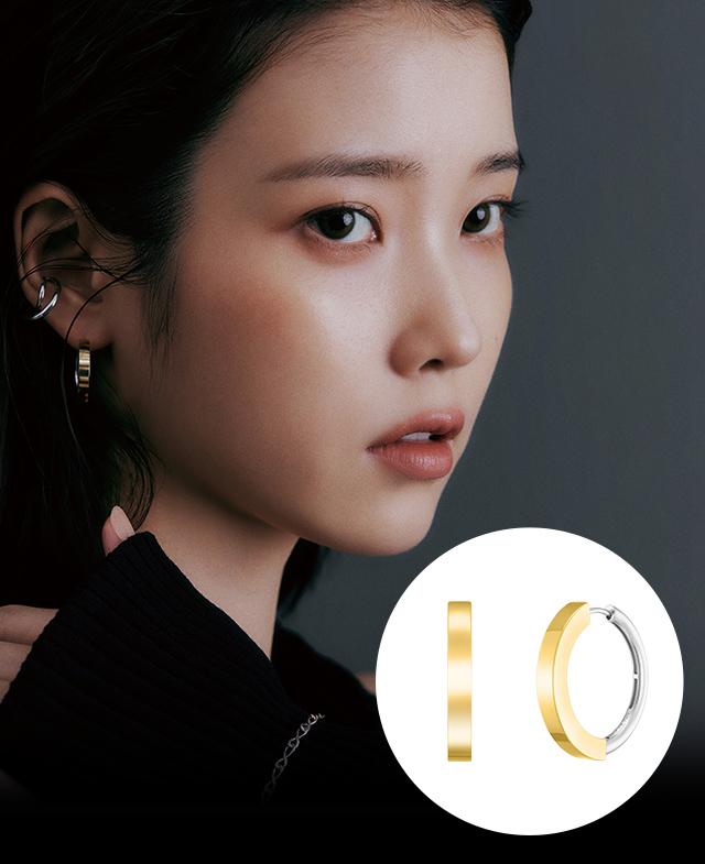 [패밀리 세일] [아이유 PICK] UNIS 투톤 귀걸이 (JJUNE04BF512SC000)