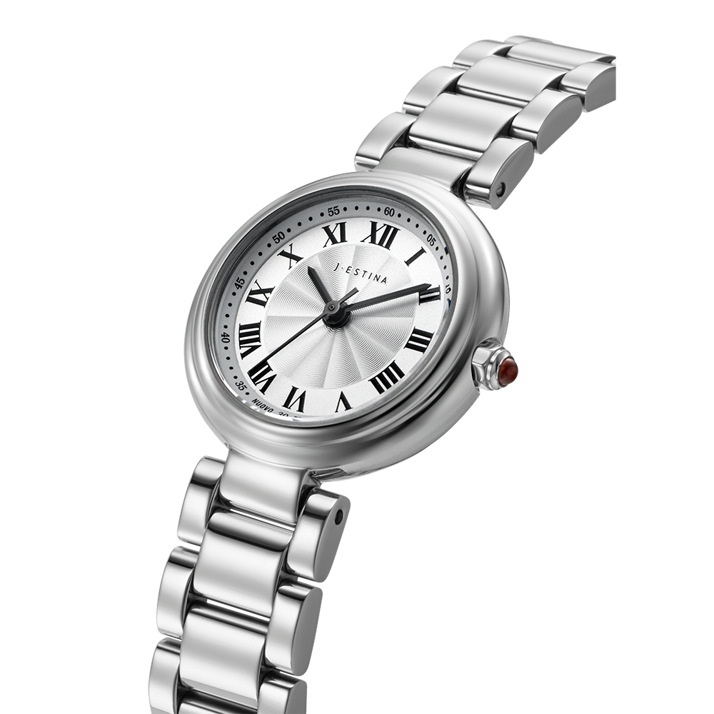 [아이유 PICK] Nuovo Tempo 라운드 메탈 시계 (JWT2ME4BS401WHWH0)