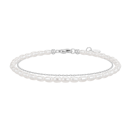 LALA J 진주 비드 두줄 팔찌 (JJLJBI4BF372SW7S0)