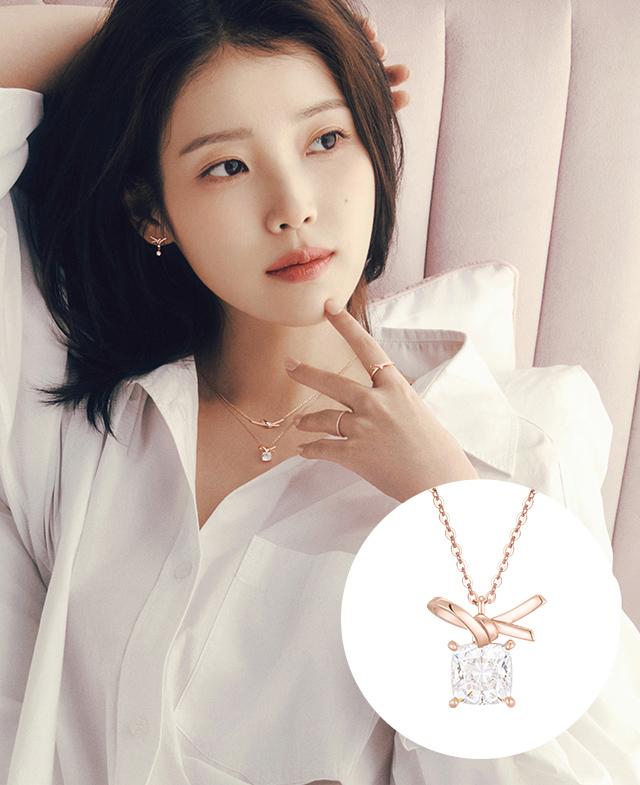 [패밀리 세일] [아이유 PICK] HERBOW 14K 쿠션컷 목걸이 (JJRBNQ4BF279R4420)