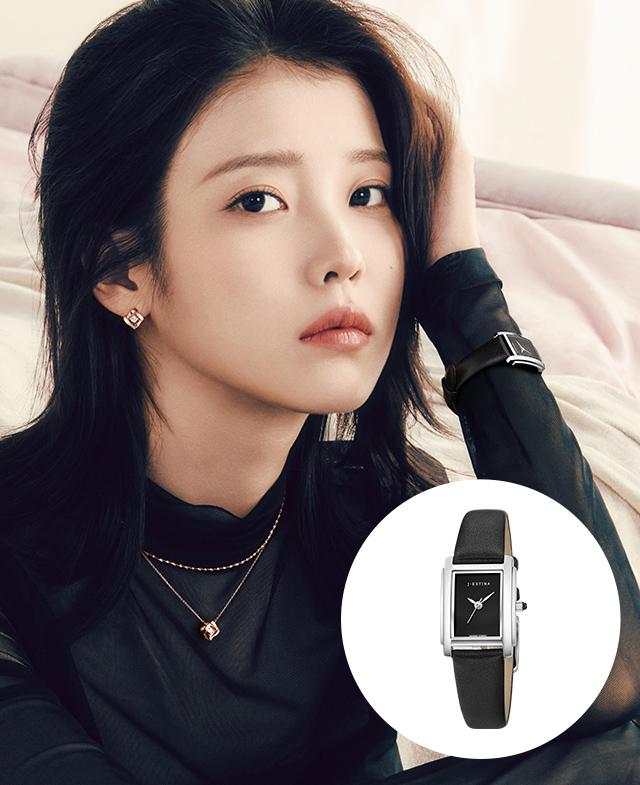[라스트피스] [아이유 PICK] NUOVO TEMPO 렉탱글 가죽 시계 (JWT2LE4BF404WHBK0)