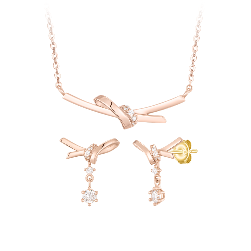 [아이유 PICK] HERBOW 14K 목걸이+귀걸이 세트 (SET-J0-1203)