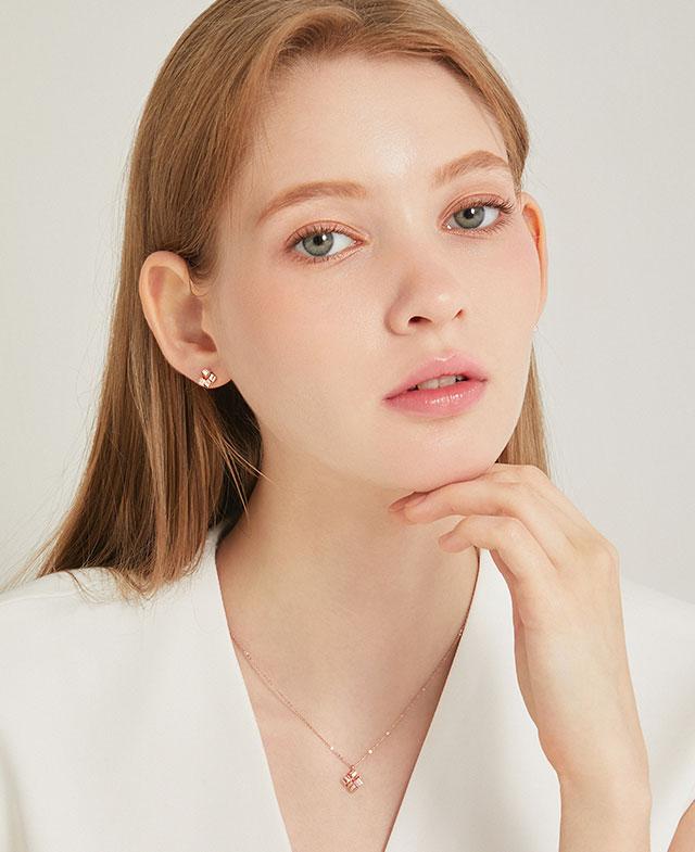 [아이유 PICK] J.Weave 14K 목걸이+귀걸이 세트 (SET-J0-1206)