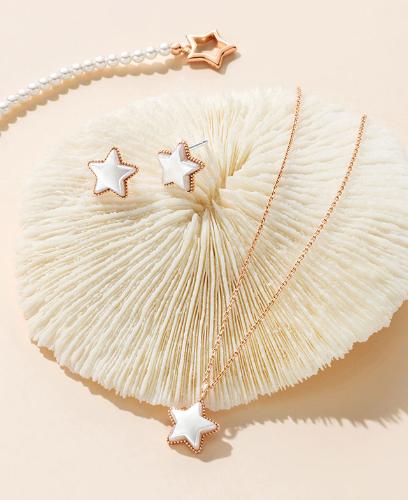 [아이유 PICK] 마리엘 진주 별 목걸이+귀걸이 세트 (SET-J0-0210)