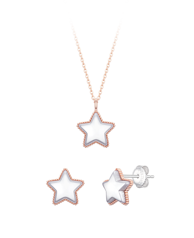 [아이유 PICK] 마리엘 진주 별 목걸이+귀걸이 세트 (SET-J0-0210)