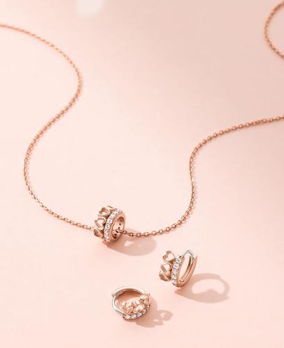 [아이유 PICK] LALA J HEART 목걸이+귀걸이 세트 (SET-J0-0207)