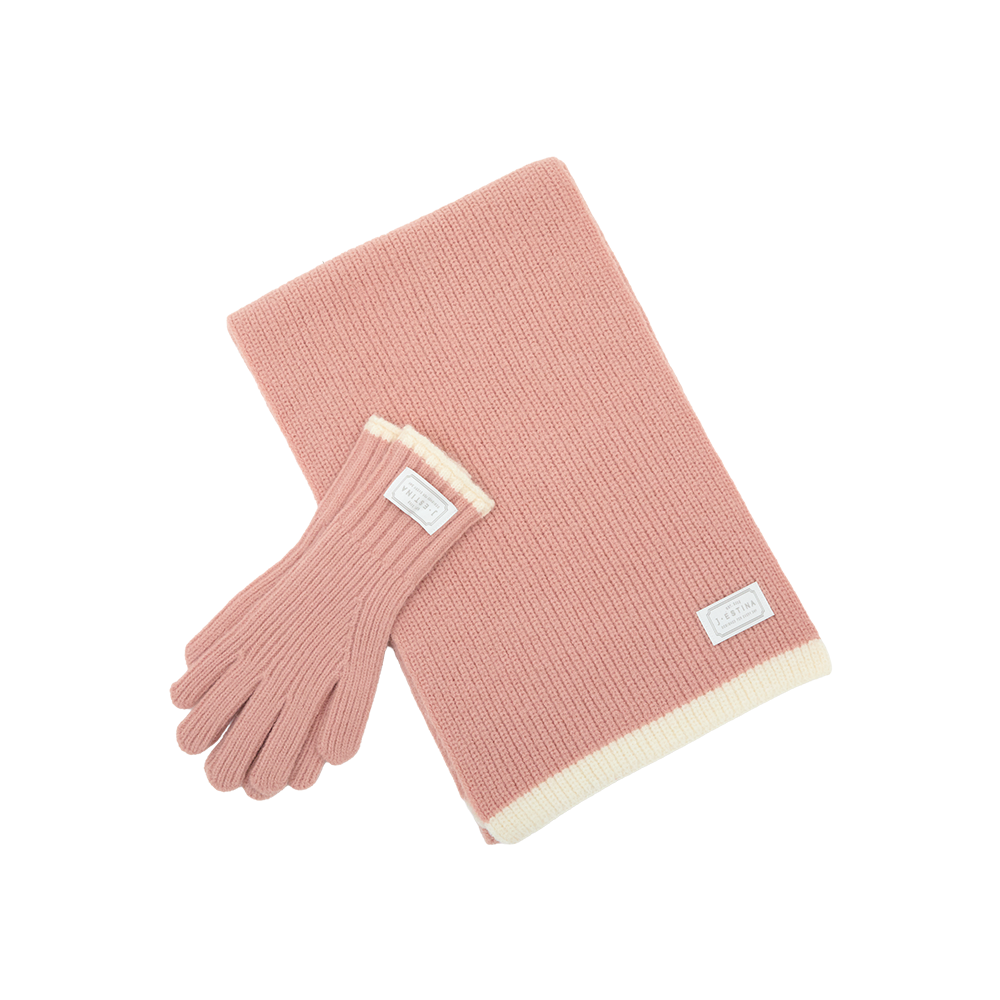 J.LETTER 컬러트림 머플러 장갑세트 PK (JEACEC5BF581PK260)