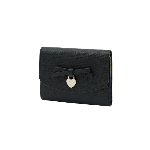 JANE 리본 3단 미니 반지갑 BK (JSNCSC6BS747BK010)