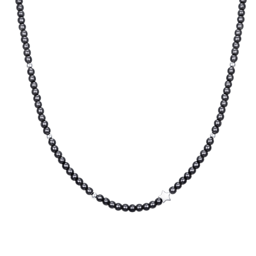 STELLA 블랙 스피넬 비드목걸이 (JJLJNZ4BF391BR420)