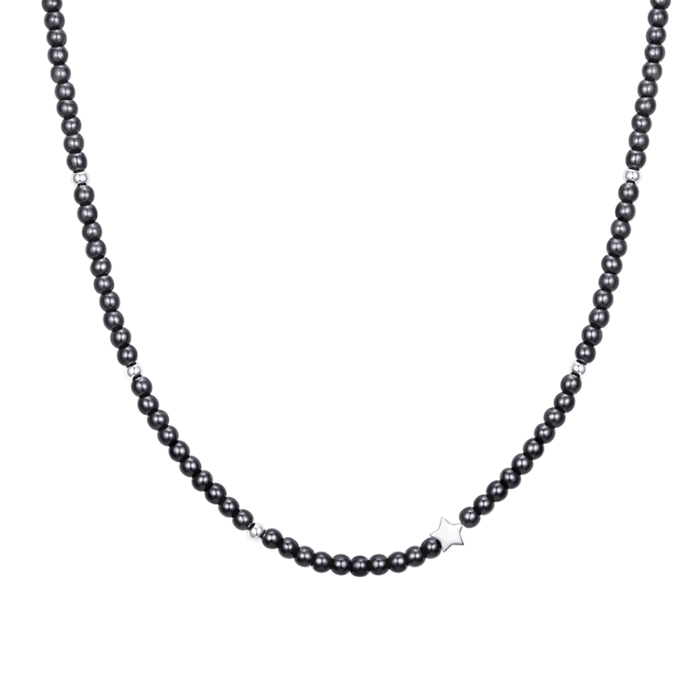STELLA 블랙 스피넬 비드목걸이 (JJLJNZ4BF391BR420)