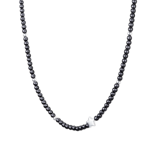 STELLA 블랙 스피넬 비드목걸이 (JJLJNZ4BF391BR420)