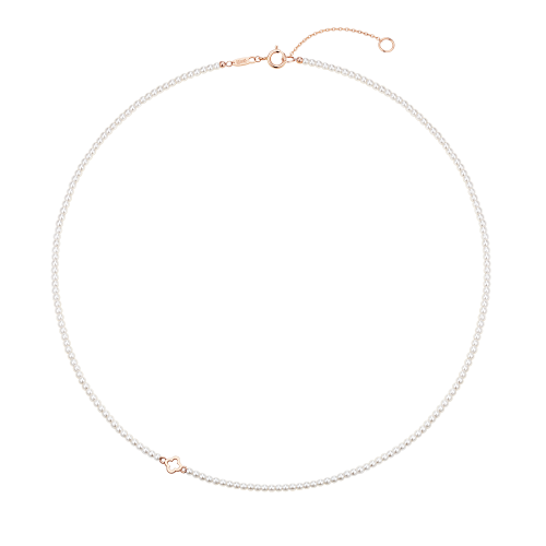 CLOVIA 14K 크리스탈 진주 비드목걸이 2mm (JJCLNI5B6201R4420)