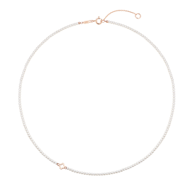 CLOVIA 14K 크리스탈 진주 비드목걸이 2mm (JJCLNI5B6201R4420)