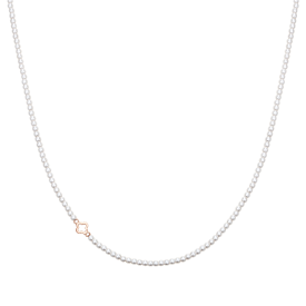 CLOVIA 14K 크리스탈 진주 비드목걸이 2mm (JJCLNI5B6201R4420)