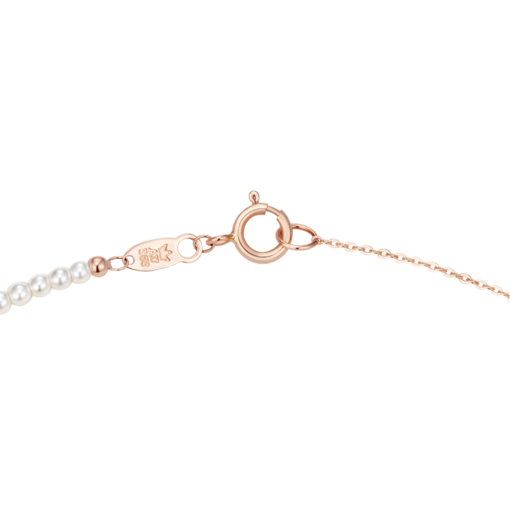 CLOVIA 14K 크리스탈 진주 비드목걸이 2mm (JJCLNI5B6201R4420)