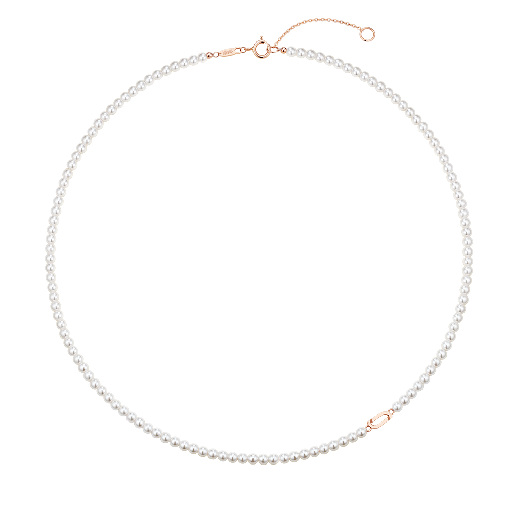 THE J 14K 크리스탈 진주 비드목걸이 3mm (JJSJNI5B6607R4420)