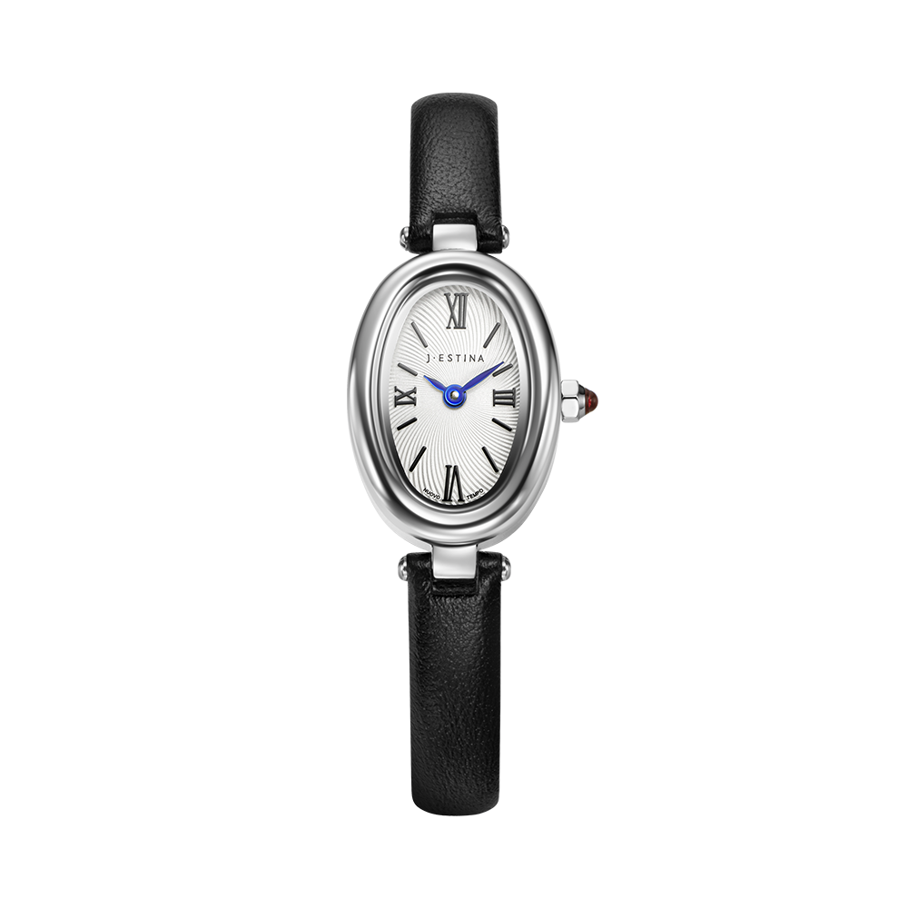 VERONA OVAL 가죽시계 - 블랙 (JWT2LE5BF501WHBK0)