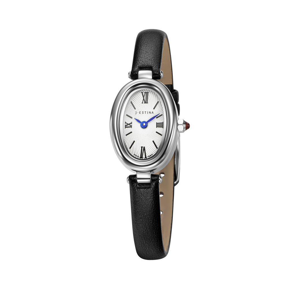 VERONA OVAL 가죽시계 - 블랙 (JWT2LE5BF501WHBK0)