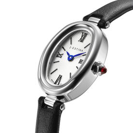 VERONA OVAL 가죽시계 - 블랙 (JWT2LE5BF501WHBK0)