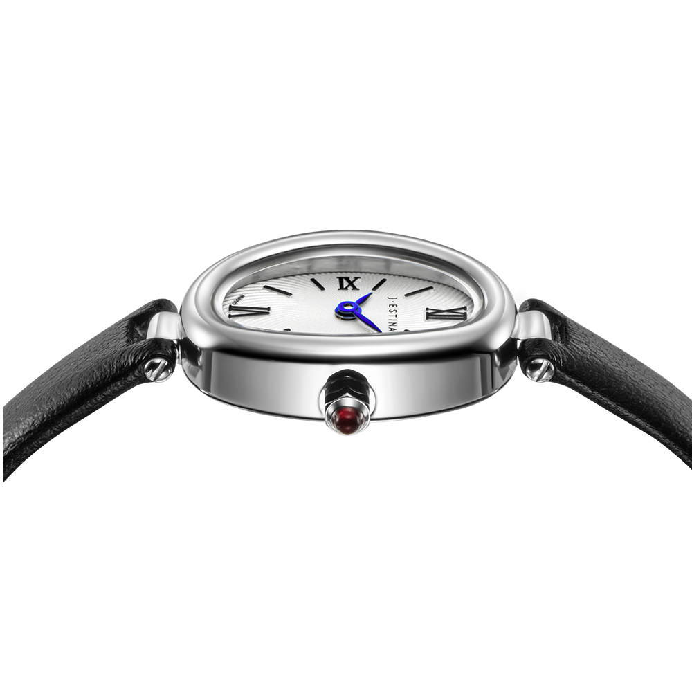 VERONA OVAL 가죽시계 - 블랙 (JWT2LE5BF501WHBK0)