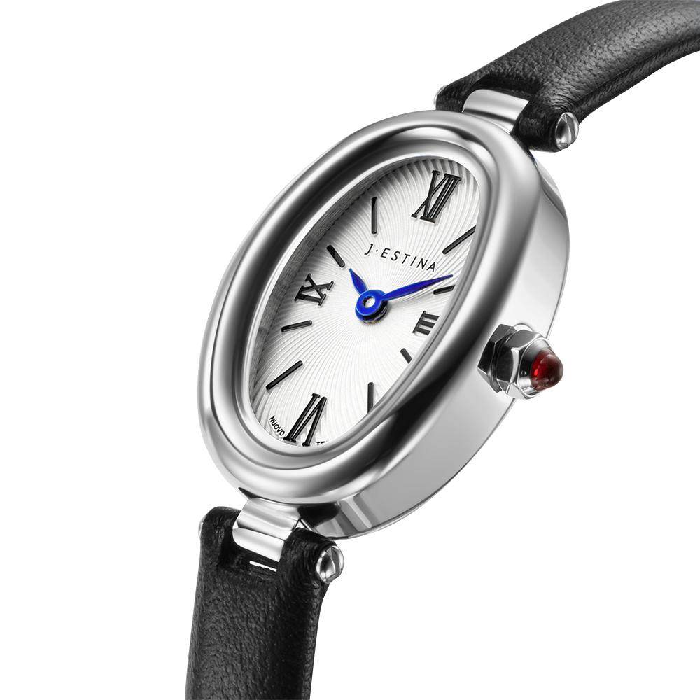 VERONA OVAL 가죽시계 - 블랙 (JWT2LE5BF501WHBK0)