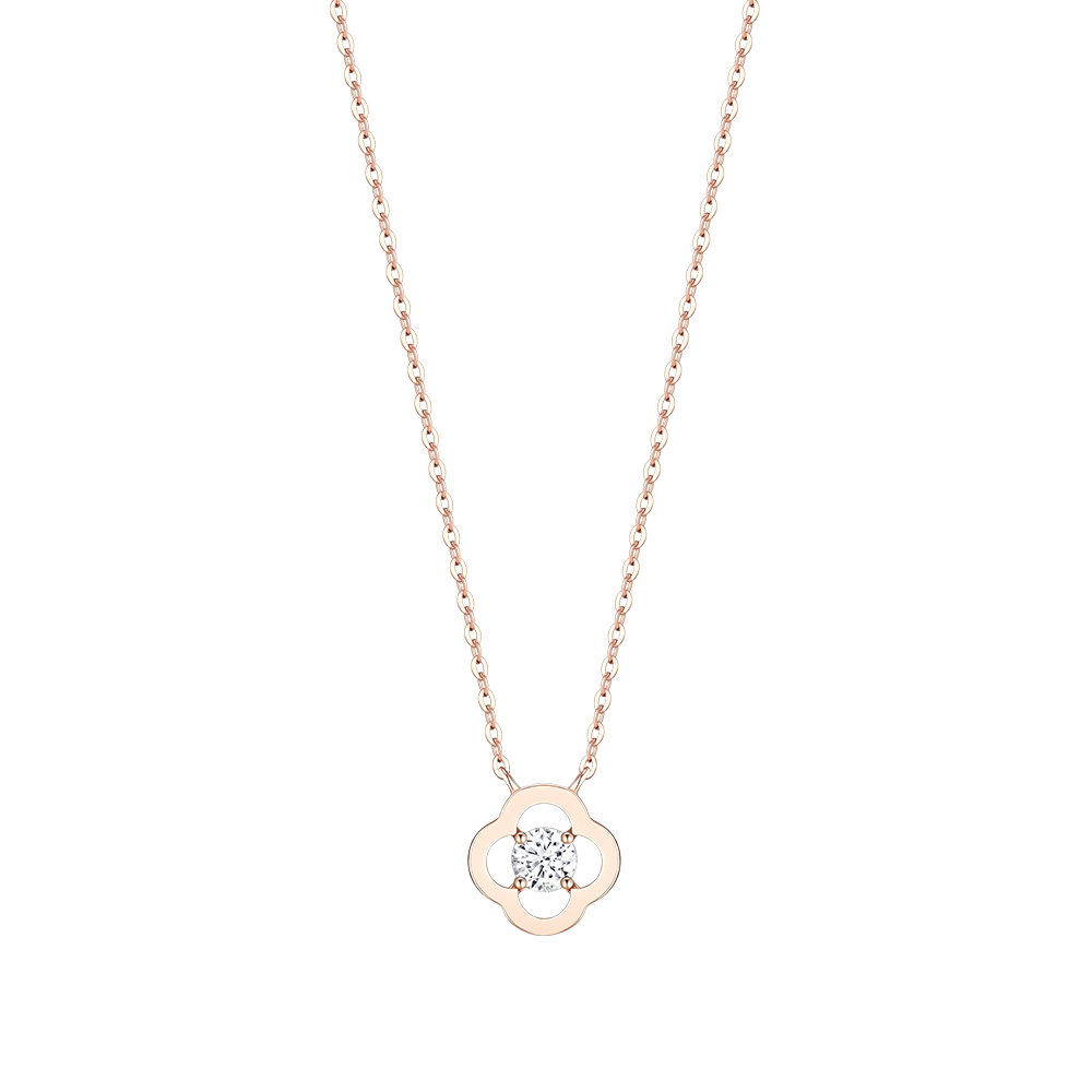 CLOVIA 10K 랩그로운 다이아몬드 목걸이 (JJCLNL6B2161R0420)