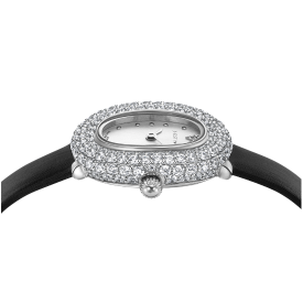 JE ORIANA COCKTAIL 새틴 가죽시계 - 블랙 (JWJ1FA5BF504WHBK0)