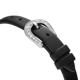 JE ORIANA COCKTAIL 새틴 가죽시계 - 블랙 (JWJ1FA5BF504WHBK0)