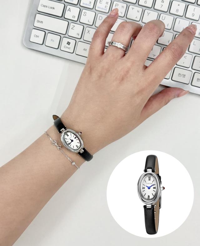 [아이유 PICK] VERONA OVAL 가죽시계 (JWT2LE5BF501WHBK0)