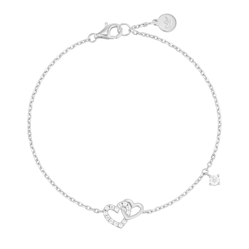 DOUBLE HEART 팔찌 (JJLJBQ2BS323SW7S0)